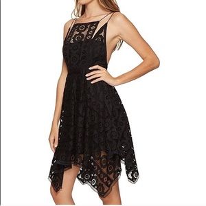 Free people black lace dress NWT